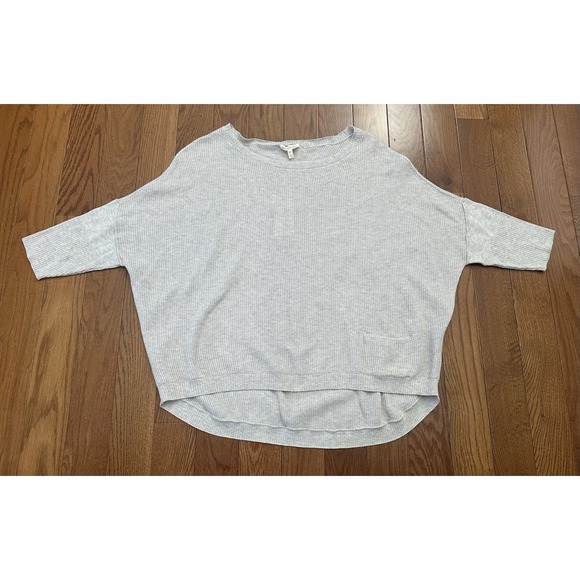 EILEEN FISHER Grey Short Box-Top Sweater Organic Cotton Size X Large NWT $198